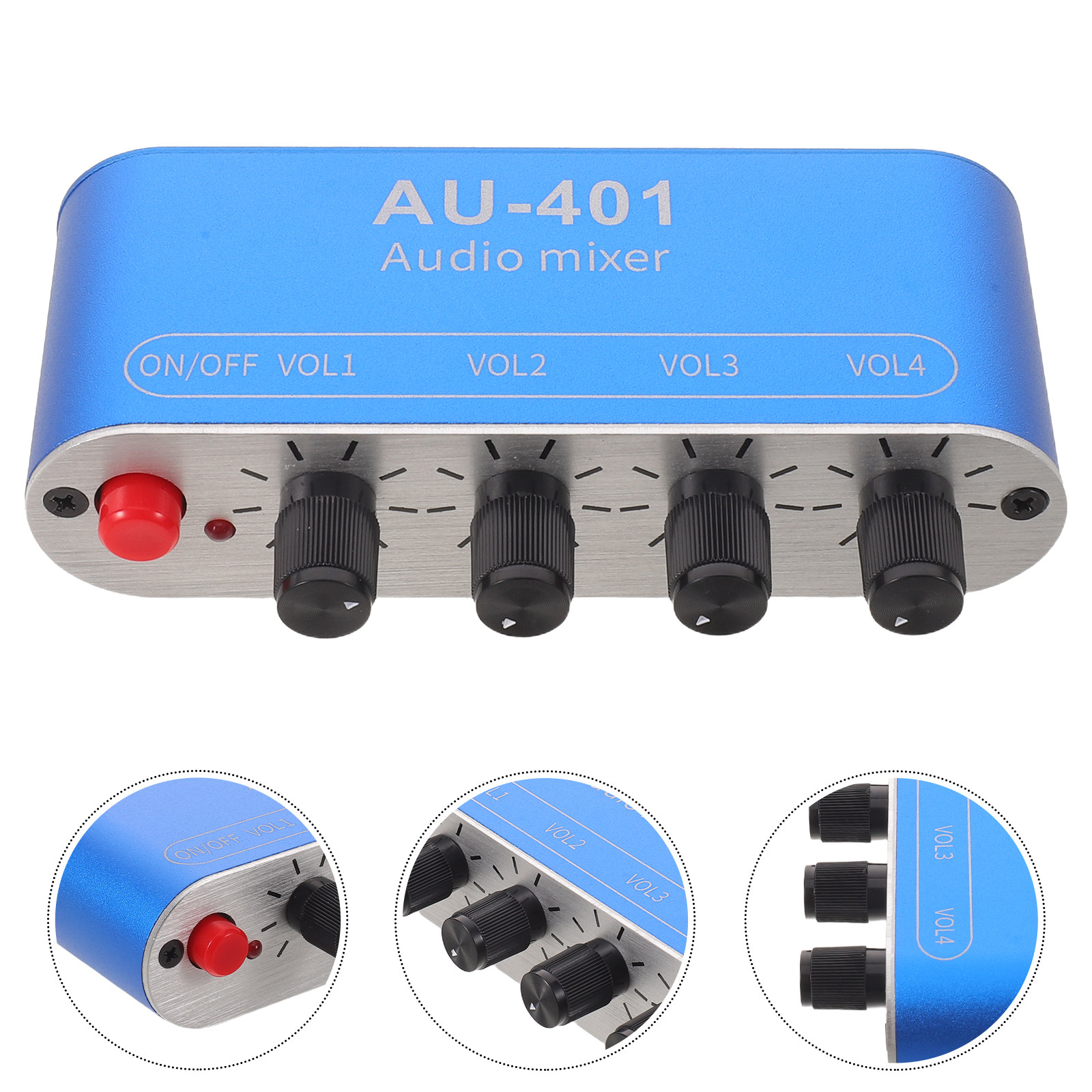 Audio To Music - 4 Channel Audio Mixer Compact 3.5mm