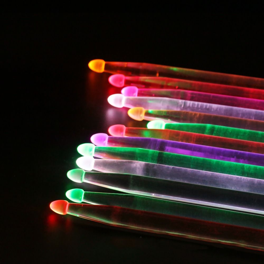 2Pcs Colorful 5A Luminous Drum - Drum Stick 5A 评论和价格