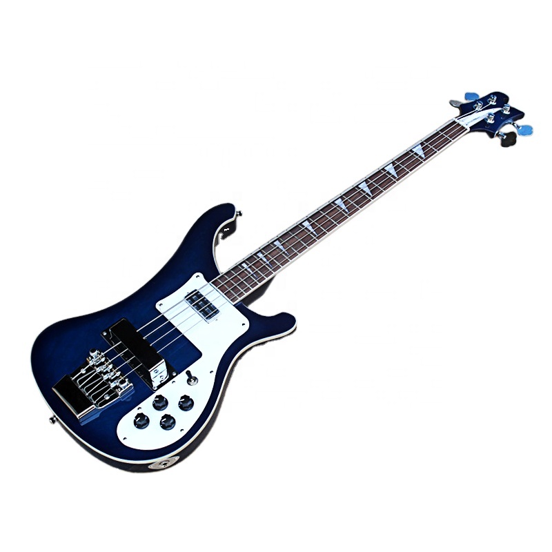 Blue Electric Bass Guitar with - Bass Guitar Strings 评论和价格