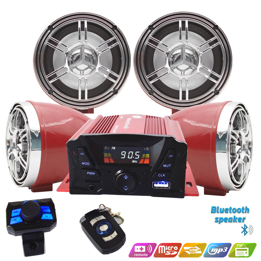 12V 4 Channel UTV ATV Golf Car - Audio Music Sound 评论和价格