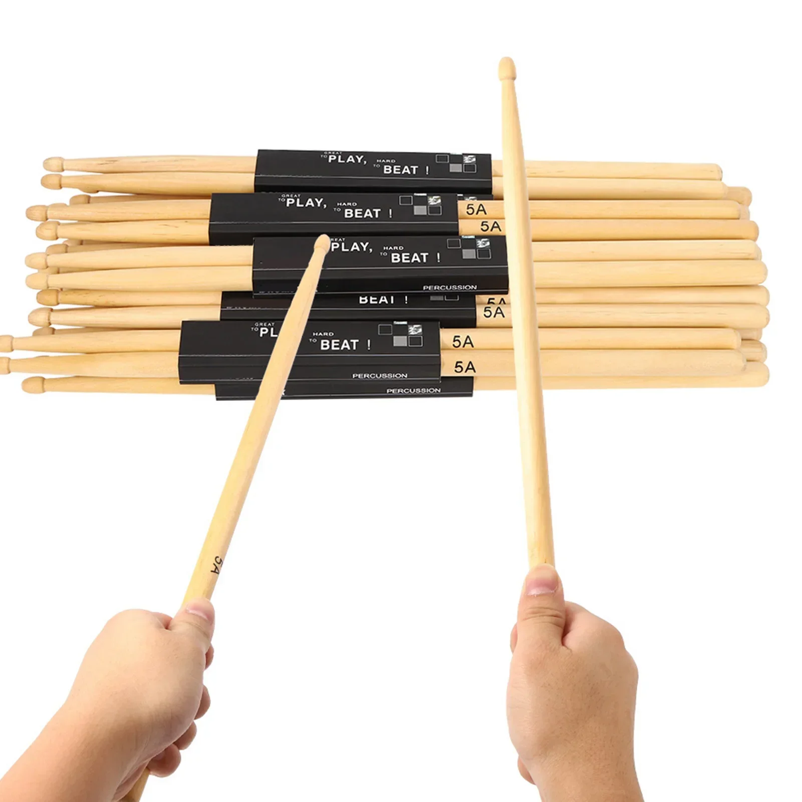 12Pairs Teardrop‑shaped Stick  - Drum Stick 5A 评论和价格