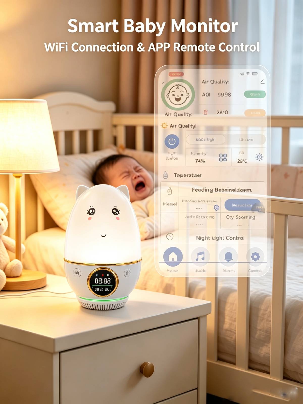 WIFI&APP HP-Smart Infant Baby  - Audio Music Test 评论和价格