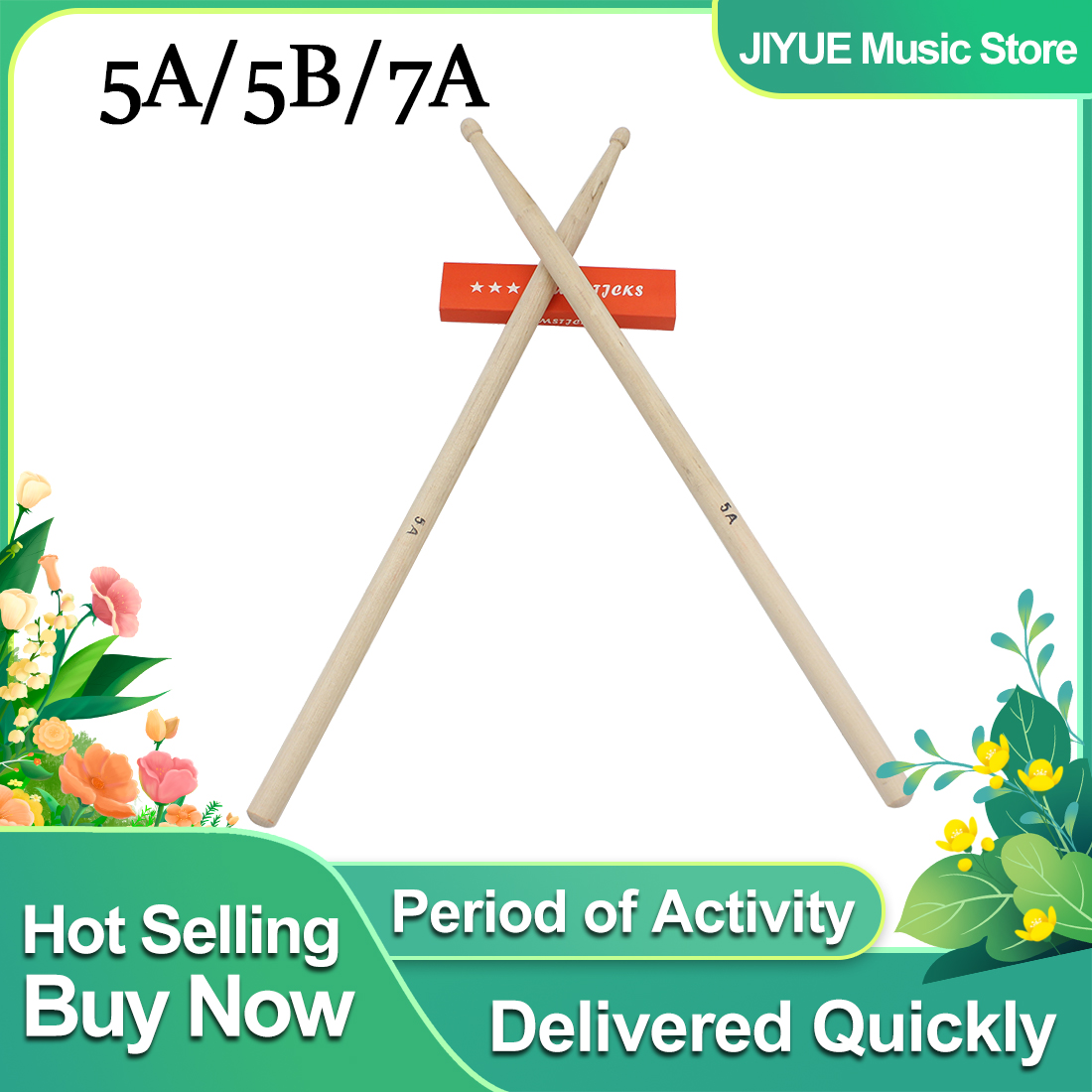 1Pair 5A/7A/5B Drum Sticks Map - Drum Stick 5A 评论和价格