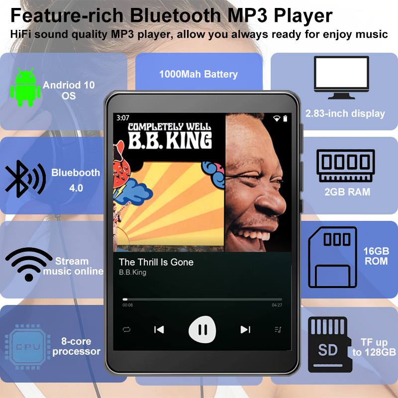 WiFi MP3 Player Andriod 10 Spo - Audio Music Free Download 评论和价格